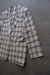 plaid tailored jacket