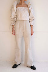 mermaid fin linen blouse