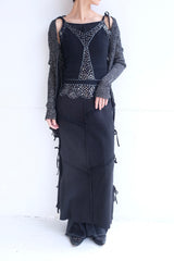 knit long sleeve cardigan