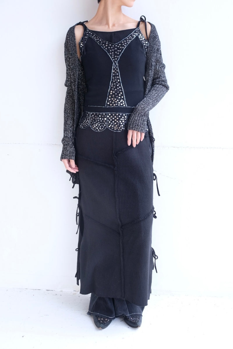 knit long sleeve cardigan