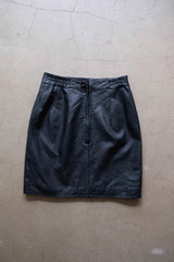 leather mini skirt