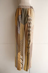 tie patchwork easy pants