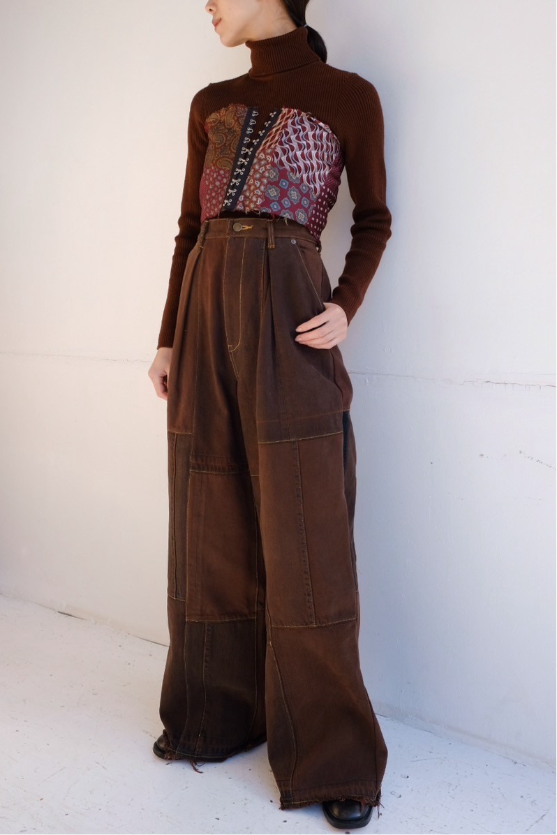 tie patchwork bustier