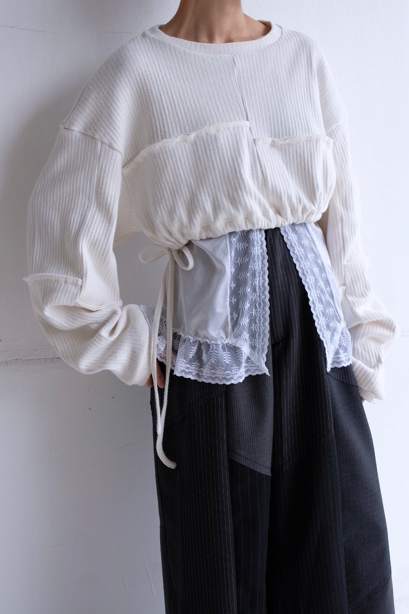 cropped jersey top