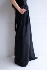 summer  suit tuck wide pants