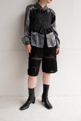 metallic long sleeve shirt