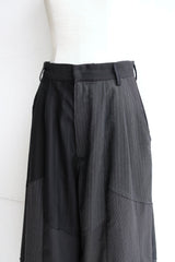 summer  suit tuck wide pants