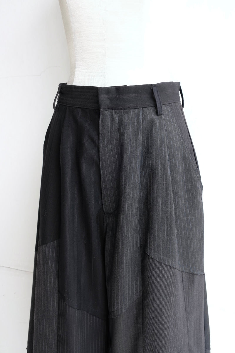 summer  suit tuck wide pants