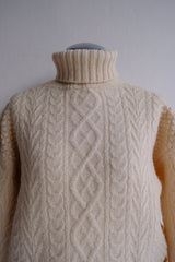 aran turtleneck knit