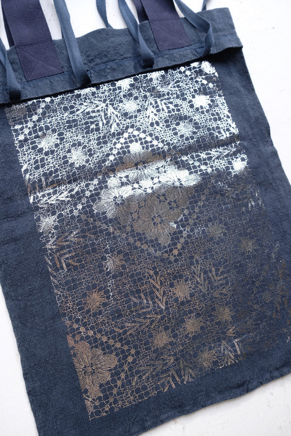 flower lace tote bag