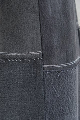 black denim patchwork pants