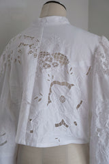 cutwork short blouse