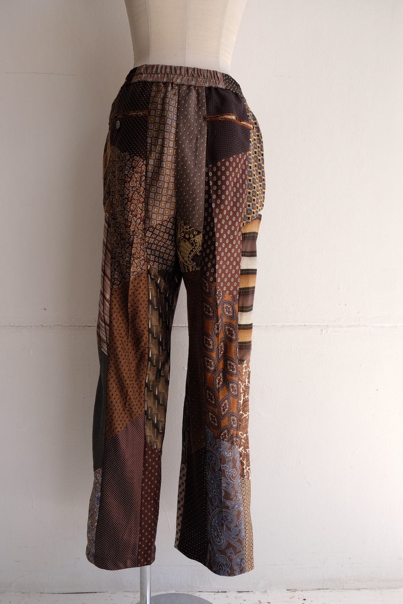 tie patchwork easy pants