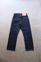 over dye black denim pants