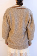 line wool cardigan