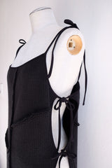 rib ribbon long dress