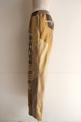 tie patchwork easy pants