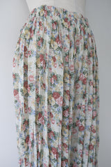 floral chiffon pants