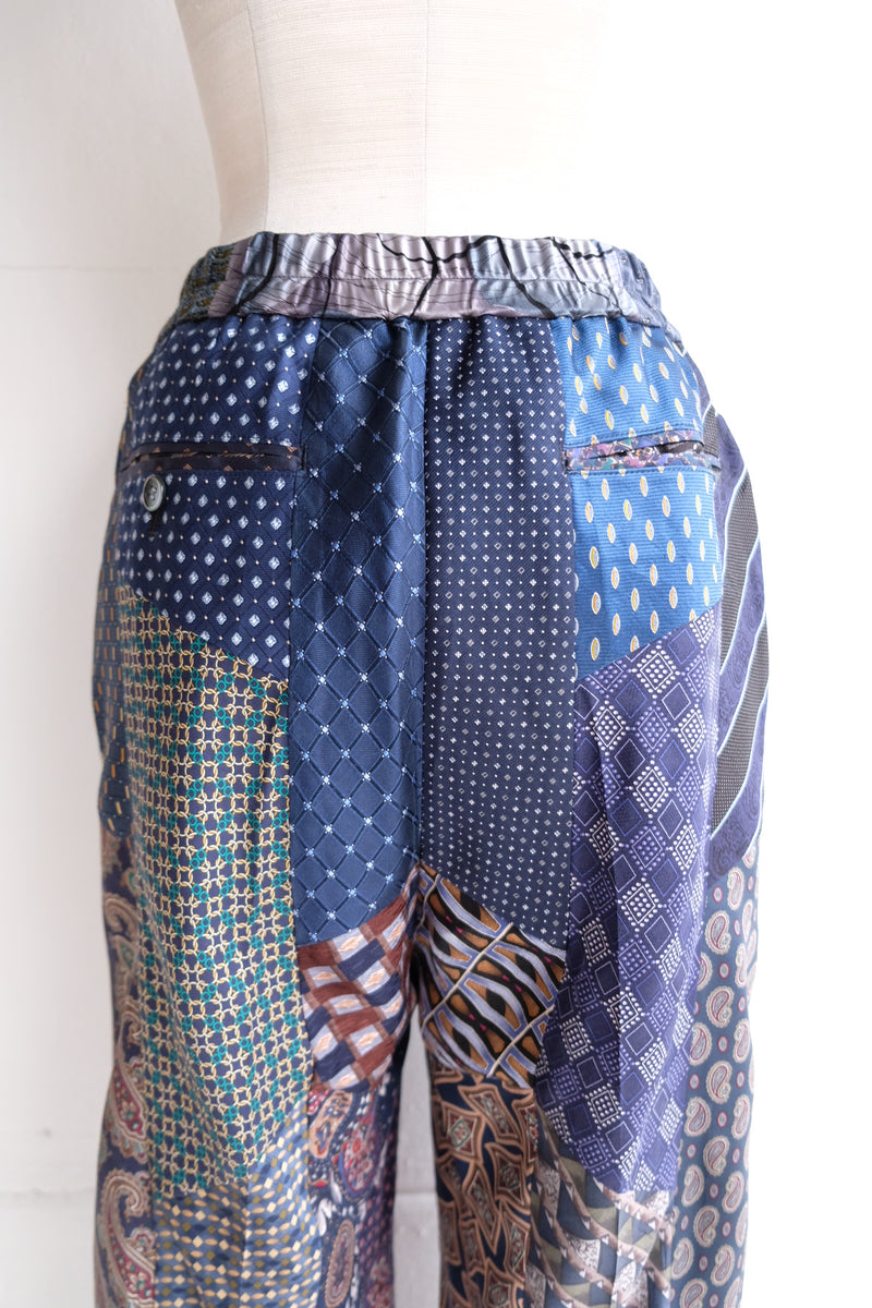 tie patchwork easy pants