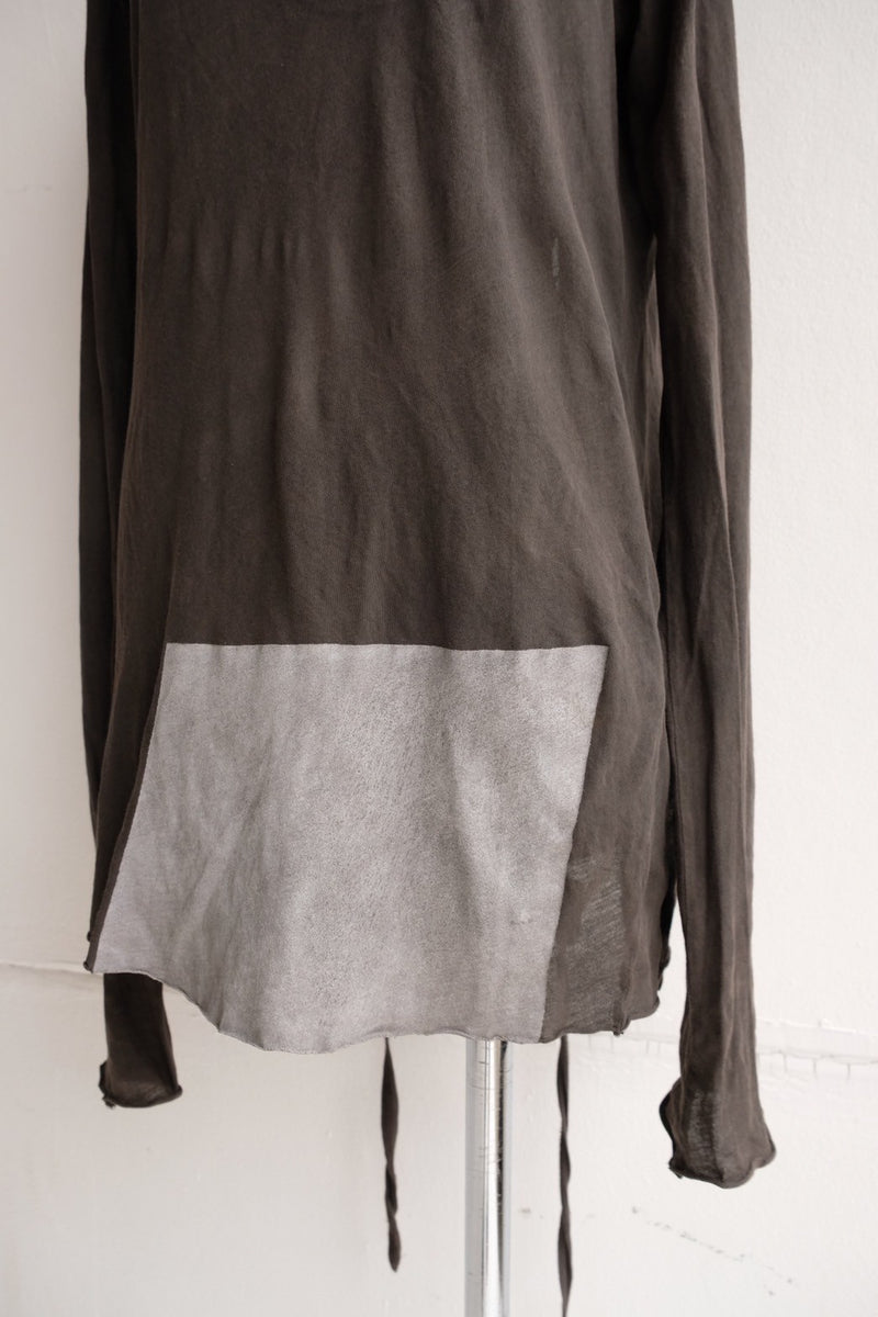 long sleeve back open top