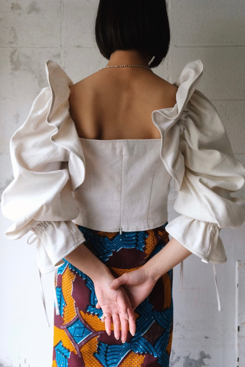 mermaid fin linen blouse