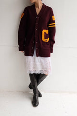 college knit cardigan