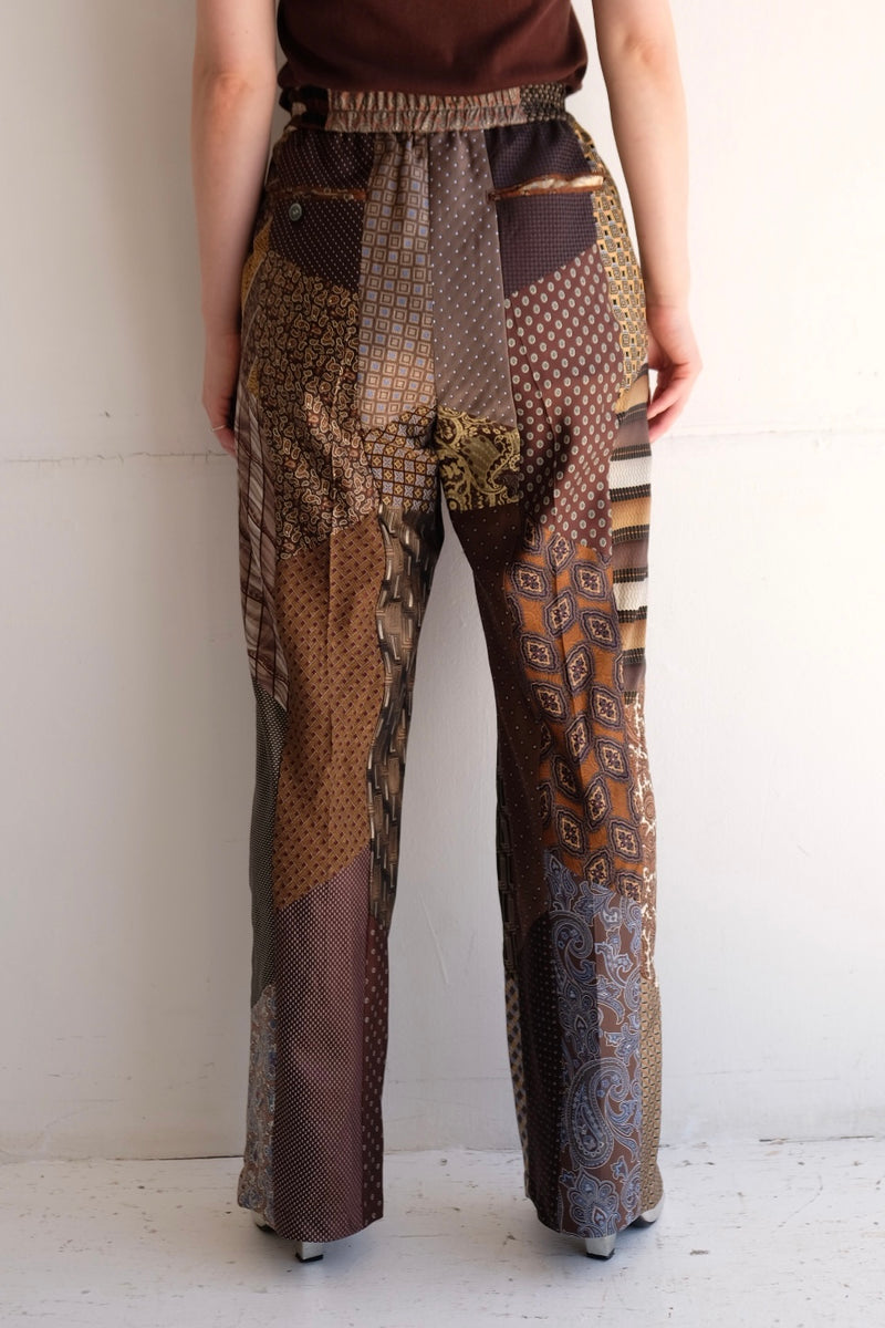 tie patchwork easy pants