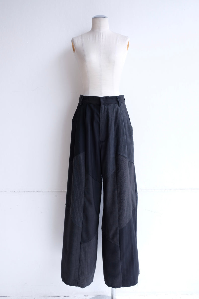 summer  suit tuck wide pants