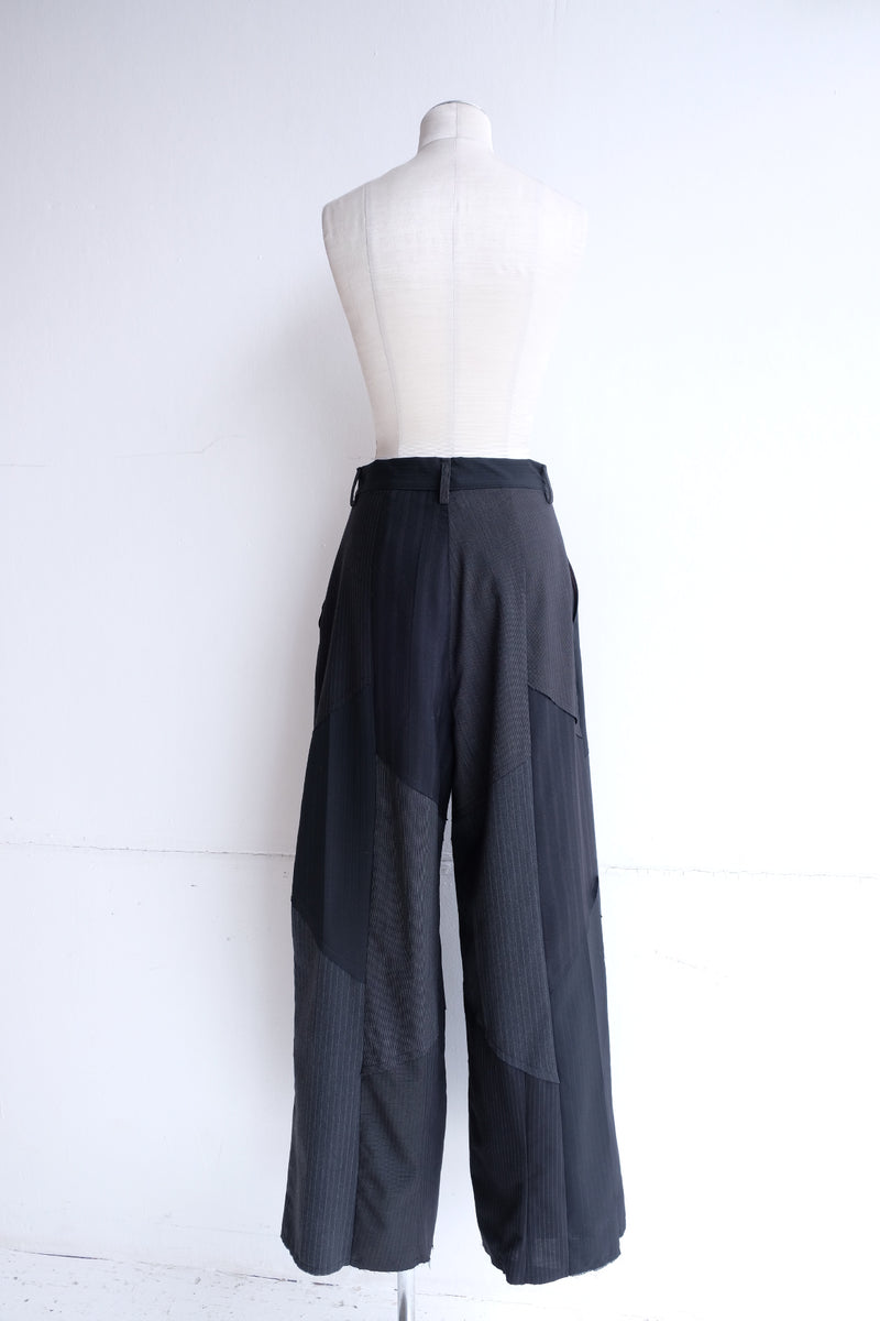 summer  suit tuck wide pants