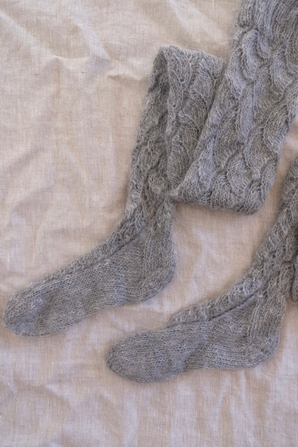 mohair knee-high socks