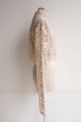 crochet lace high neck top
