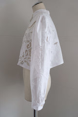 cutwork short blouse