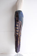 tie patchwork easy pants