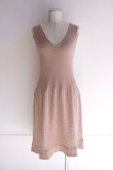 rib knit no sleeve dress