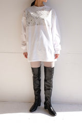 flower lace long T-shirts