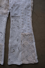 crochet lace flare pants