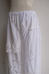 cutwork lace frill pants