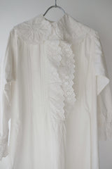 antique frill collar night long dress
