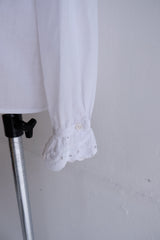 cotton lace trimmed blouse