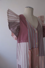 stripe frill dress