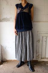 velour v-neck vest