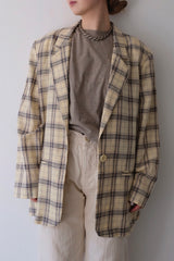 plaid tailored jacket