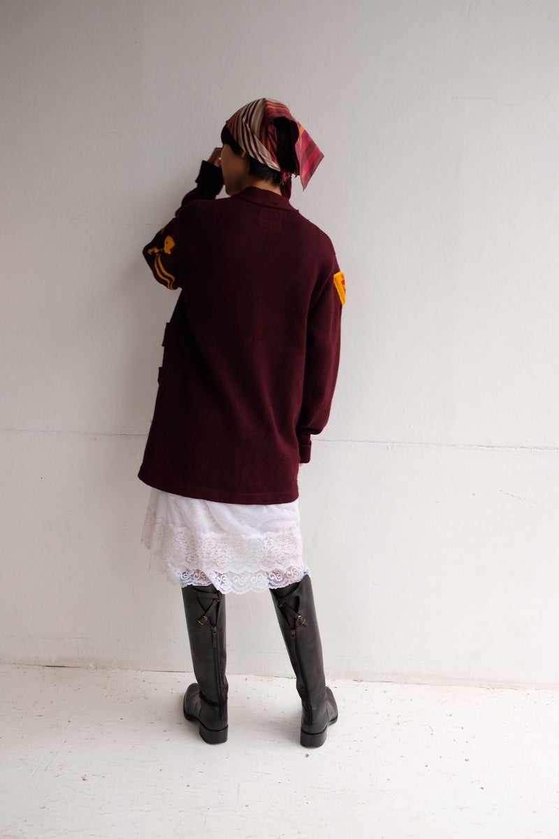 college knit cardigan