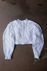 cutwork short blouse
