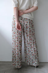 floral chiffon pants