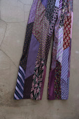 tie patchwork easy pants