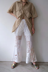 crochet lace flare pants