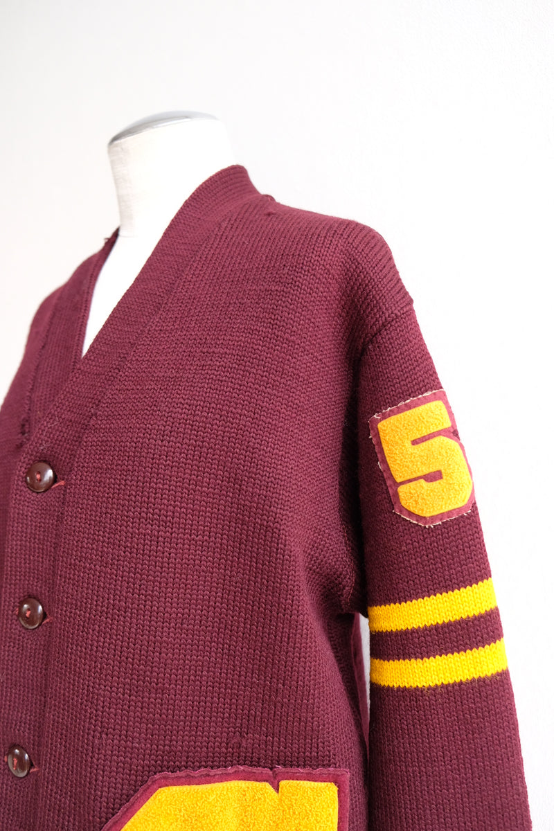 college knit cardigan