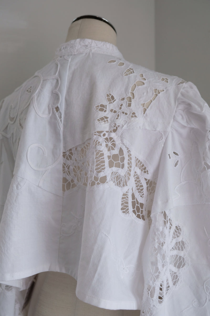 cutwork short blouse
