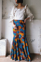 mermaid fin linen blouse